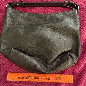 Emporio Armani Black Leather Hobo Bag